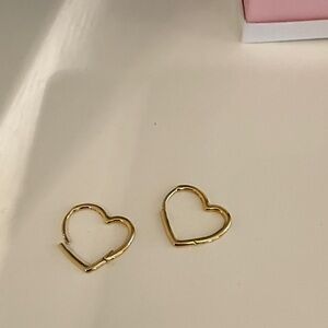 Pandora Gold Heart-Shaped Earrings
